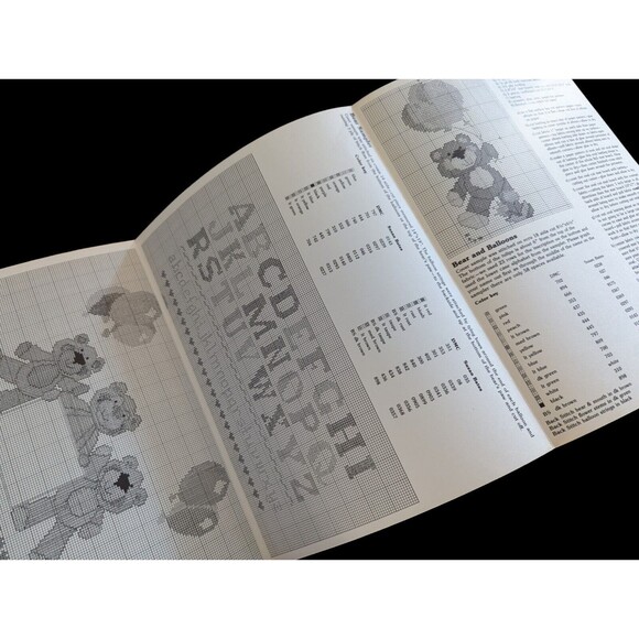 Bear Hugs Cross Stitch Leaflet from Pumpkin Patch Originals CSL103 Afghan Panda - Picture 3 of 3